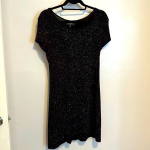 Vintage Black Glitter Dress